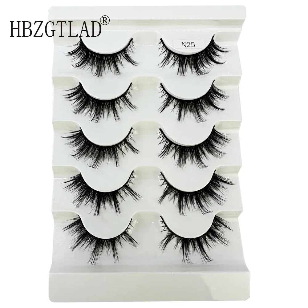 7 Pairs 3D Mink Fur False Eyelashes – Thick Short Dramatic Natural Look Makeup Lashes Wholesale