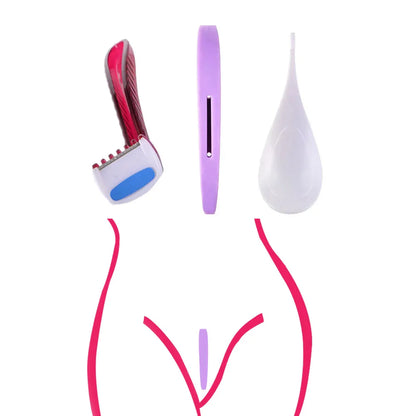 Bikini Shaving Stencil for Women — Female Pubic Hair Razor for Precise Grooming