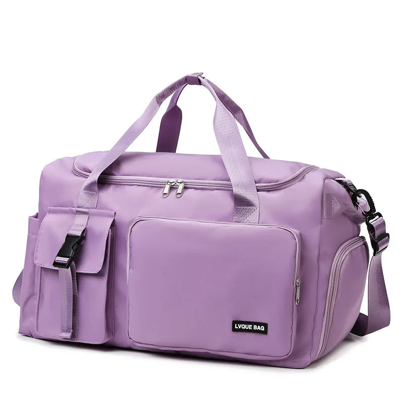 Women’s Sports Gym Bag – Dry & Wet Compartments Shoulder Crossbody Travel Duffel for Swimming, Fitness & Outdoor Use