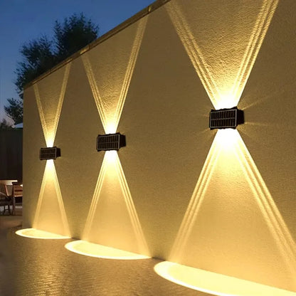 Solar Wall Lamp - Waterproof Outdoor LED Up & Down Light for Garden, Yard & Balcony Decor