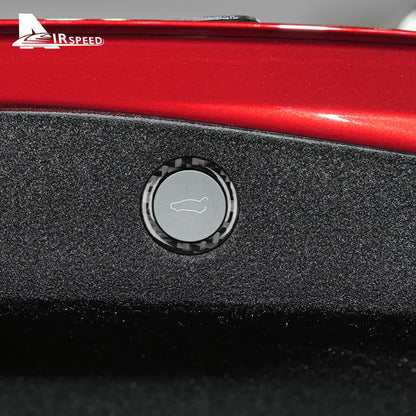 Soft Carbon Fiber Sticker — Interior Trim for Tesla Model 3 Highland 2024 & Model Y 2025, Car Trunk Switch Button Accessory