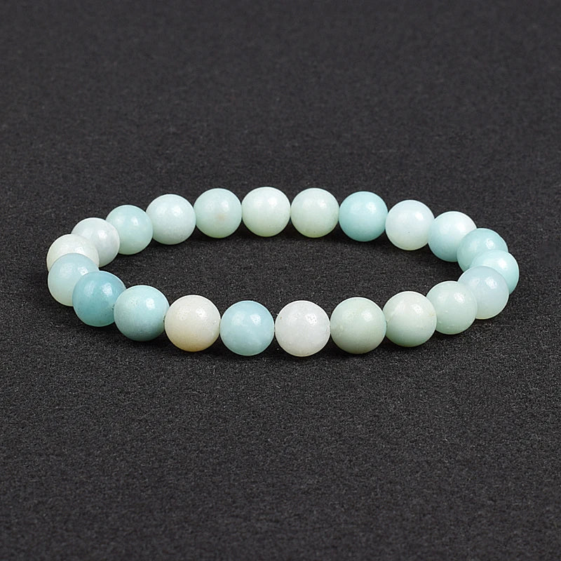 Genuine Natural Stone Beaded Bracelet – Apatite, Lapis Lazuli, Agate & Tiger Eye High Quality Crystal Gem Jewelry Bangle for Men & Women