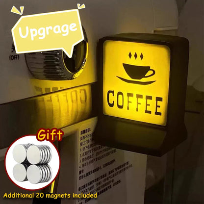 Coffee Shop Magnetic Fridge Stickers – Creative 711 Luminous Light Box, Convenience Store Light Sign & Home Decor Ornament