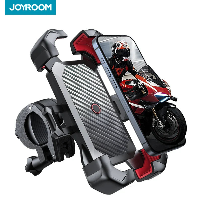 Joyroom Universal Bike Phone Holder — 360° Rotatable Shockproof Stand for 4.7-7 inch Mobile Phones, GPS Clip