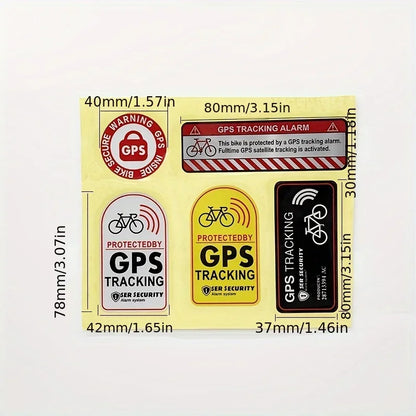 Bicycle & Motorcycle GPS Anti-Theft Sticker – Reflective Waterproof Tracking Warning Paster, Scooter & Bike Accessory