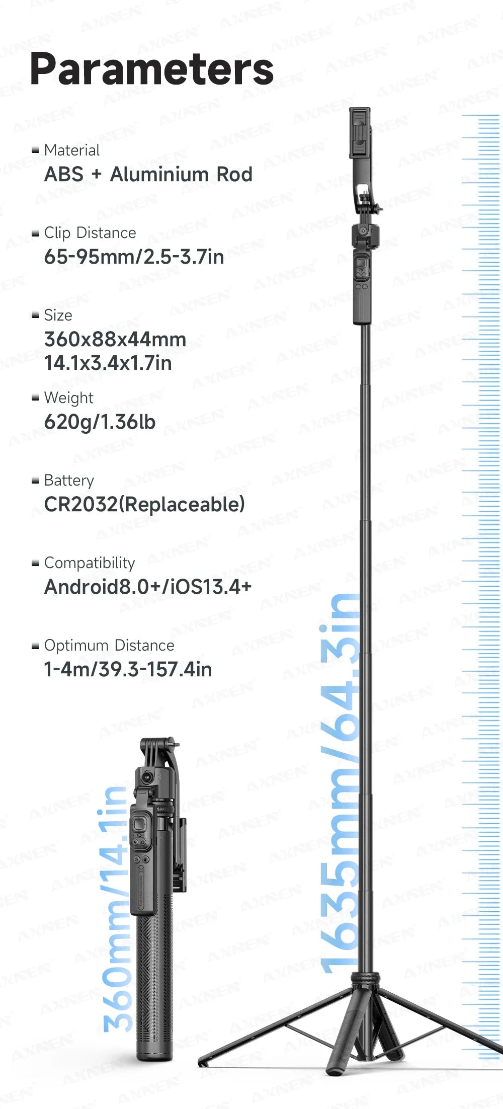C17 AI Smart Gimbal Tripod – Foldable 360° Selfie Stick with Auto Face Tracking Quadruped Mobile Phone Holder