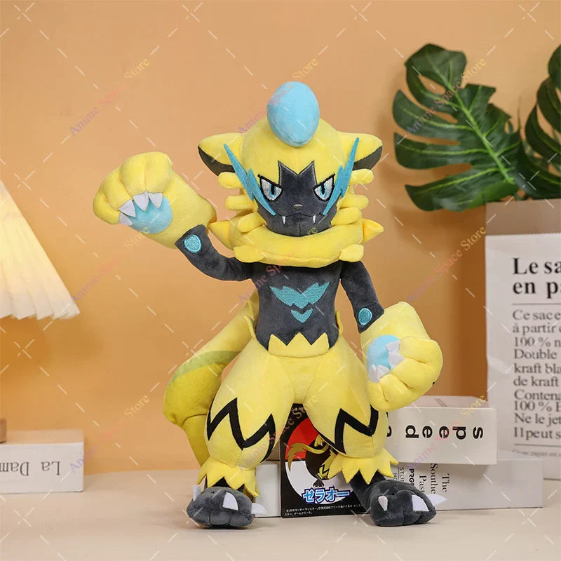 Pokémon Shiny Zeraora Plush Toy – Soft Stuffed Anime Doll, Cute Zeraora Collectible Ornament for Boys, Christmas Gift