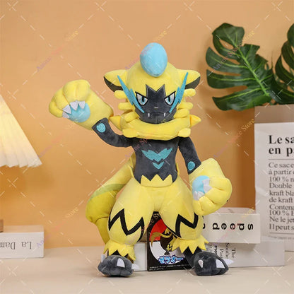 Pokémon Shiny Zeraora Plush Toy – Soft Stuffed Anime Doll, Cute Zeraora Collectible Ornament for Boys, Christmas Gift