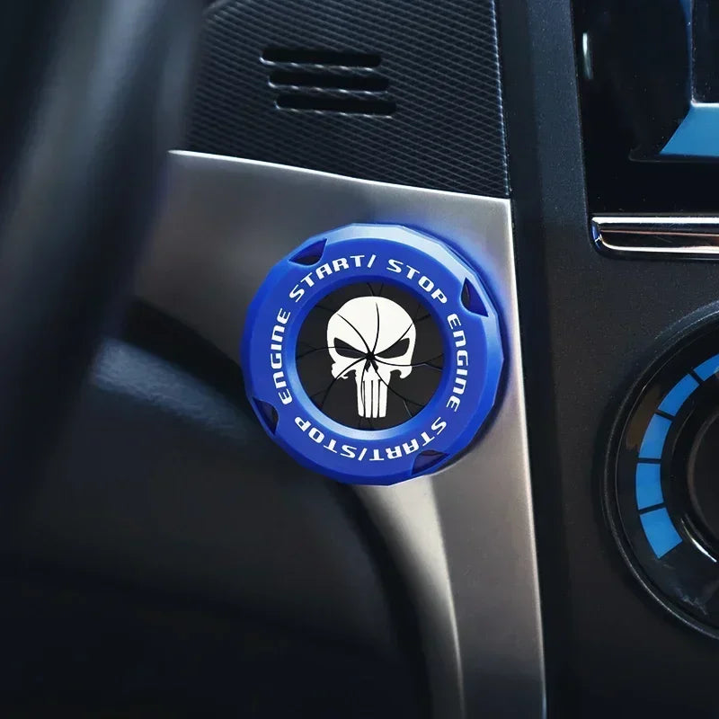 Car One-Key Start/Stop Button Cover – Engine Ignition Protective Sticker for Car & Motorcycle Interior Decoration