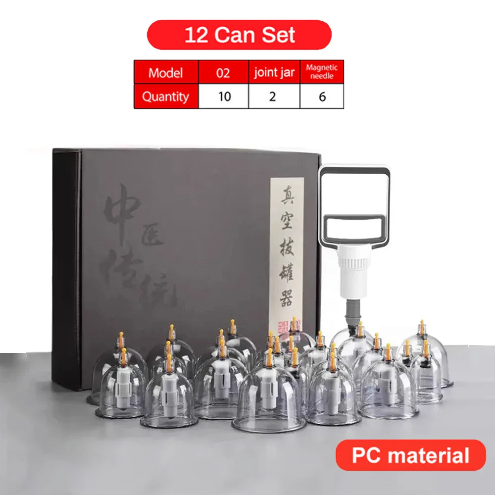 12/20/24 Cans Vacuum Acupuncture Cupping Set – Anti-Cellulite & Physiotherapy Suction Cup Massage Therapy