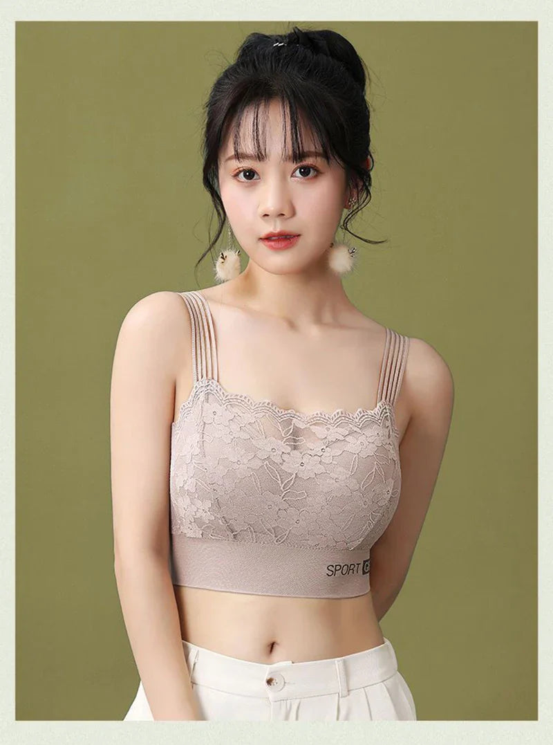 Women’s Sexy Lace Seamless Bra — Large Size Comfortable Breathable Sports Sleep Tube Top