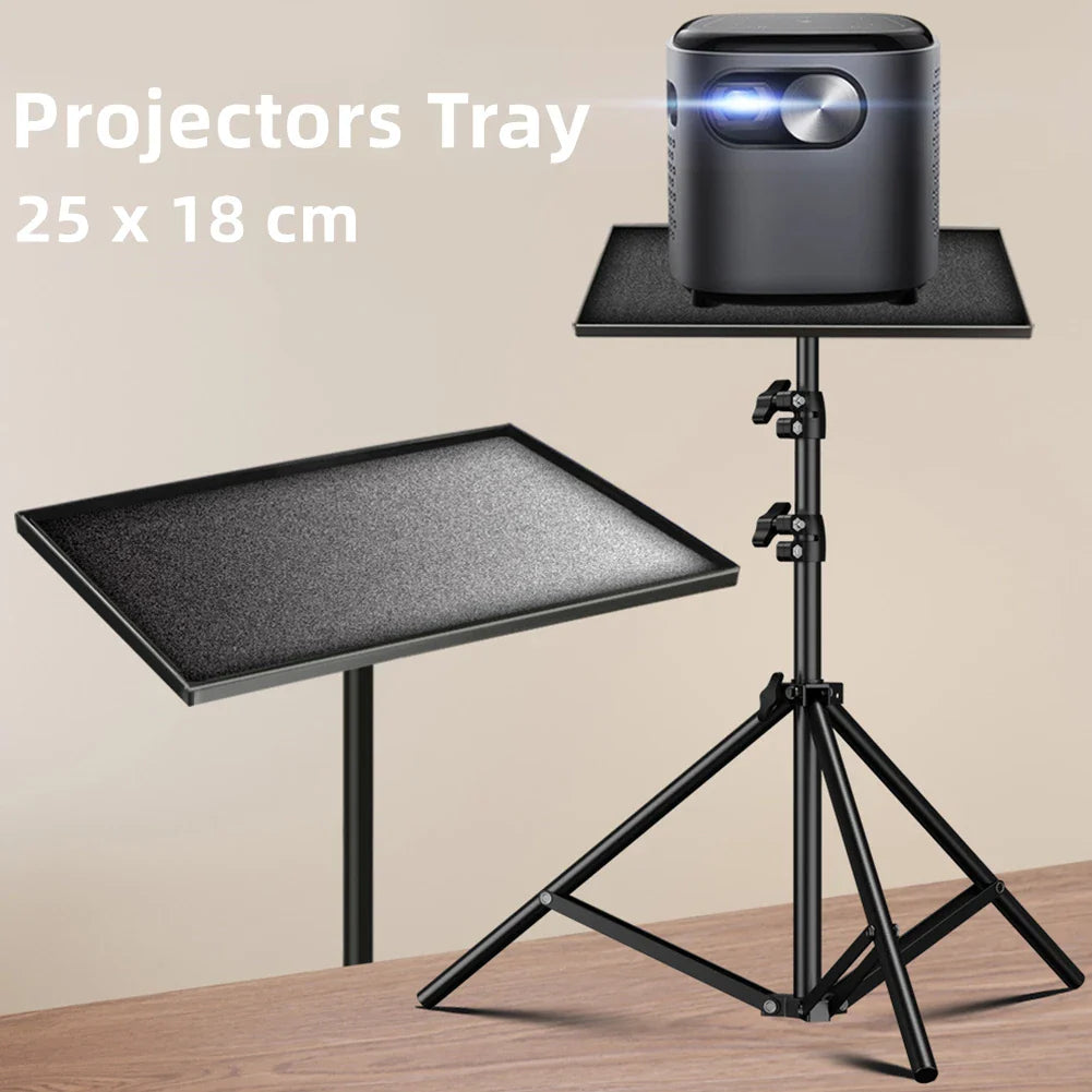 Sound Card Projector Tray with Microphone Tripod Stand – Smartphone, Camera, and Laptop Bracket Platform with 1/4-inch Screw Adapter