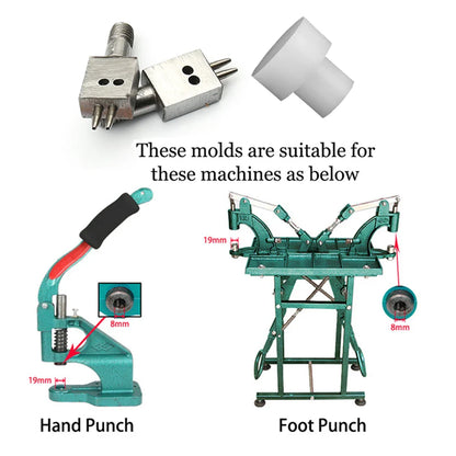 M8 Thread Dies Leather Hole Punch Set – 4/5/6/8mm Round Stitching & Perforated Cut Tools for Hand Press