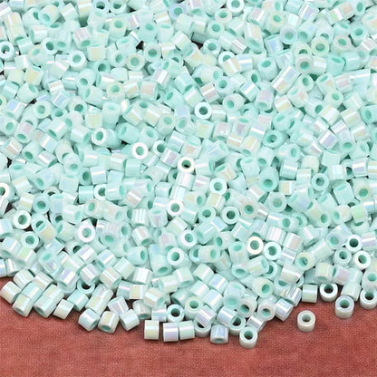 1000Pcs 1.6x1.3mm Japan Glass Seed Beads 11/0 – Cylindrical Loose Beads for DIY Statement Jewelry Making (5g Pack)