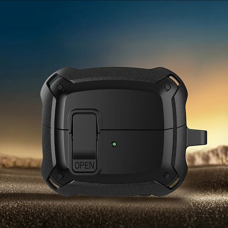 Military-Grade Shockproof Case for Samsung Galaxy Buds 3/3 Pro – Secure Lock Protective Cover for Men