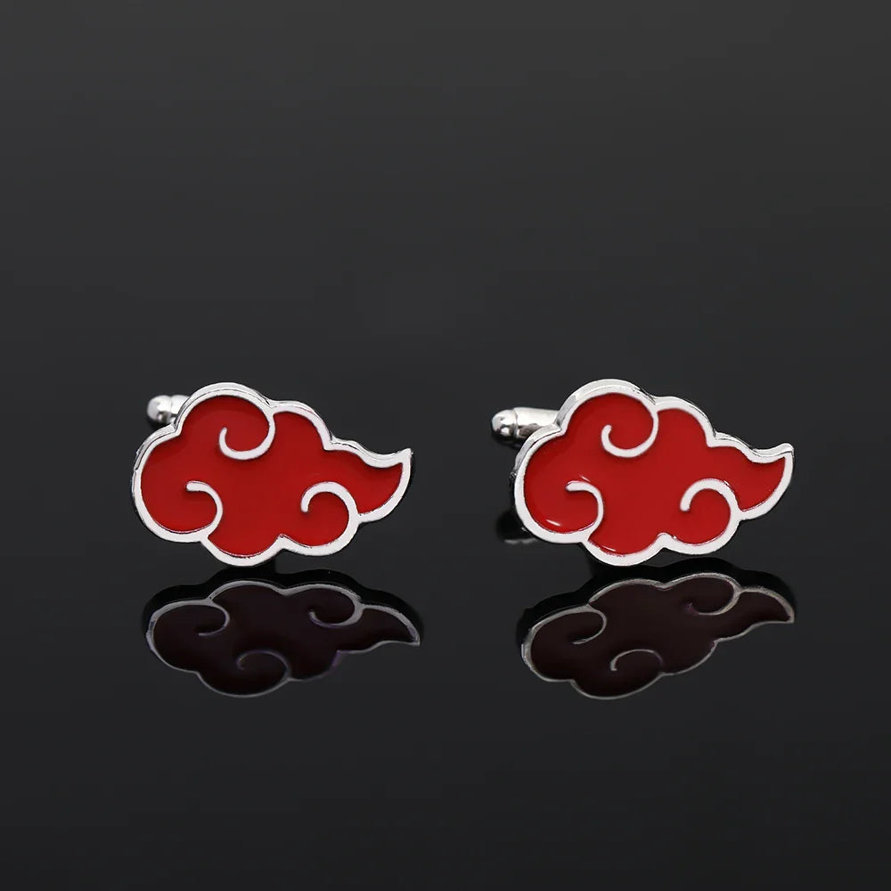 New Cloud Red Cufflinks for Men – Modern Metal Sleeve Buttons, Wholesale Gemelos