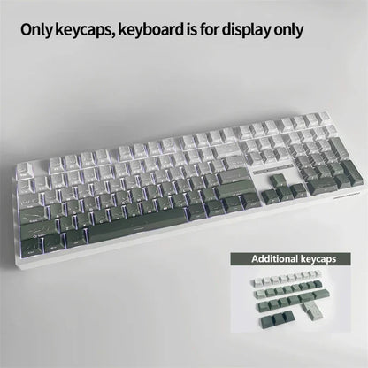 Contour 4.0 Side-Engraved PBT Translucent 97-Key Mechanical Keyboard Keycaps – White Gaming Keycap Set for Magnetic Switch F75 GMK87