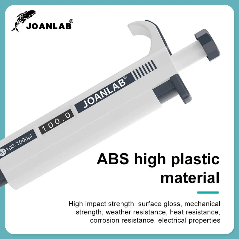 JOANLAB Digital Micropipette — Automatic Adjustable Plastic Pipette for Laboratory & Chemistry Experiments, Includes Pipette Tips