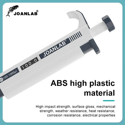 JOANLAB Digital Micropipette — Automatic Adjustable Plastic Pipette for Laboratory & Chemistry Experiments, Includes Pipette Tips
