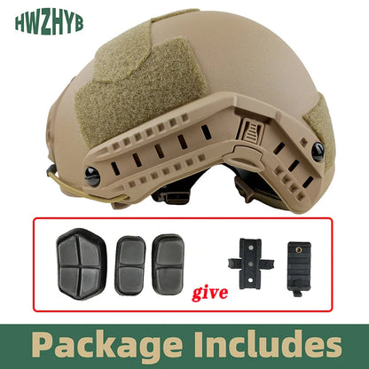 FAST Tactical Airsoft Helmet – Thickened ABS MH Helmet for Outdoor CS, PJ Air Gun Shooting Protective Gear