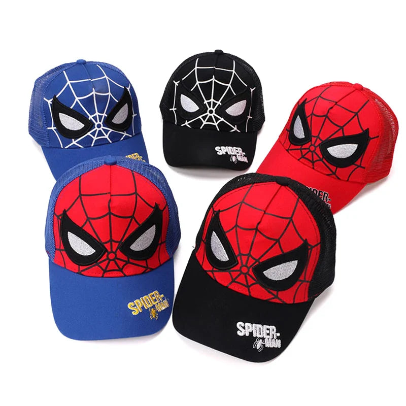 Disney Marvel Spiderman Summer Mesh Sun Cap - Cartoon Baseball Hat for Kids, Boys and Girls Ages 2-8, Travel Cap
