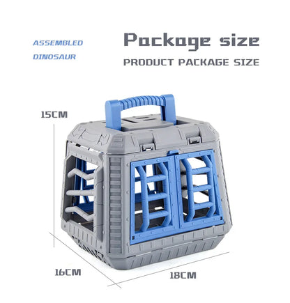 DIY T-Rex Dinosaur Building Blocks Toy – Assembled Model with Mini Electric Drill for Kids