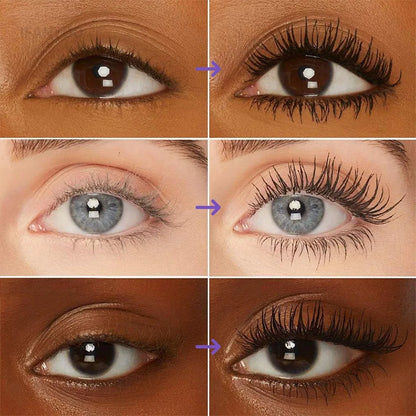 Red Wine Brown 5D Mascara — 3D Curling, Waterproof, Non-Smudge, Fast-Dry Eyelash Extension Makeup