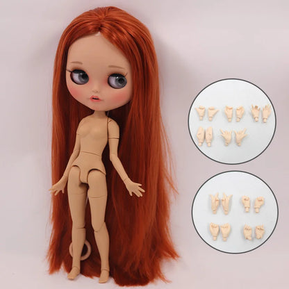 ICY DBS Blyth Doll – 1/6 Joint Body BJD Anime Girl with Tan Skin, Matte Face & Pouting Mouth OOAK OB24