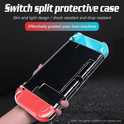 High Transparency PC Protective Case for Nintendo Switch – Ultra-Thin Full Coverage Handle & Split Protection