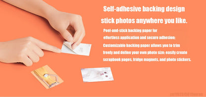 Original Xiaomi ZINK Pocket Printer Paper — 50 Self-Adhesive 3-Inch Sheets for Xiaomi Mini Photo Printer