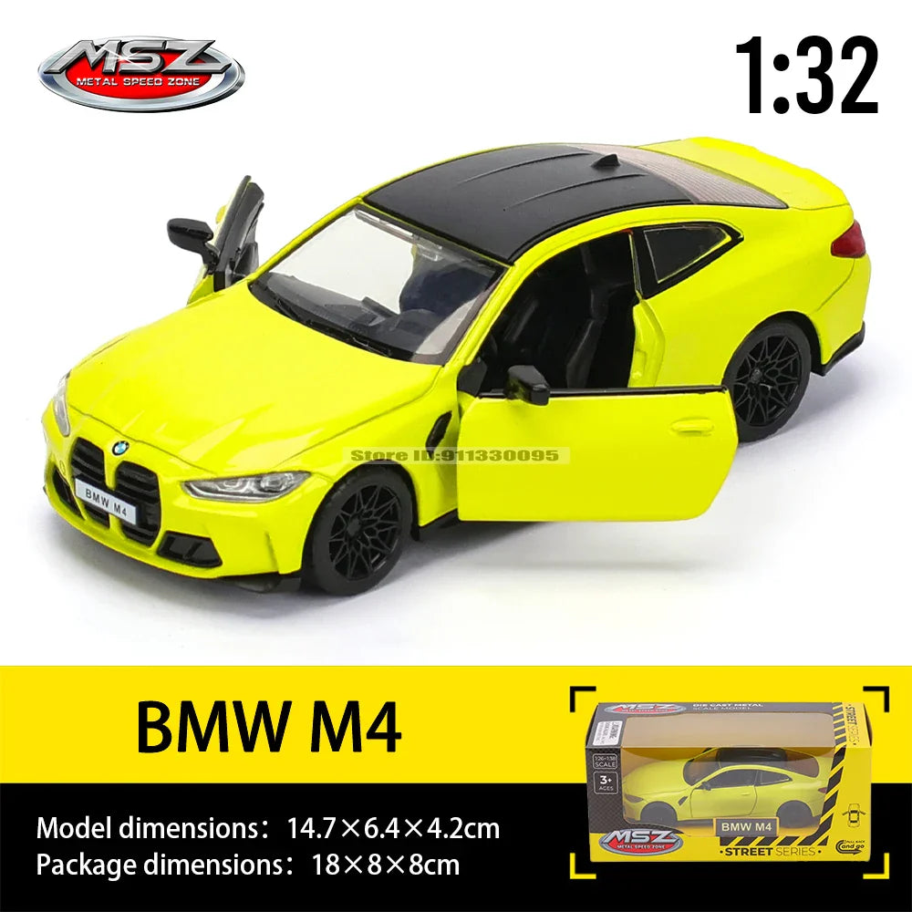 MSZ 1:32 Die-Cast Car Model — Porsche 911 GT3 RS, Audi, BMW & Nissan Alloy Toy Collectible, Decorative Gift for Kids & Adults