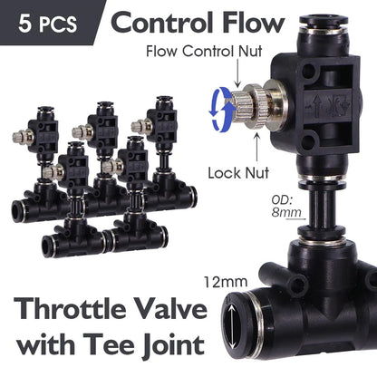 3/8" Misting Cooling System Kit – 360° 0.6mm Nozzle Atomizer with PE Tubing & 80 Mesh Filter for Garden Irrigation Watering