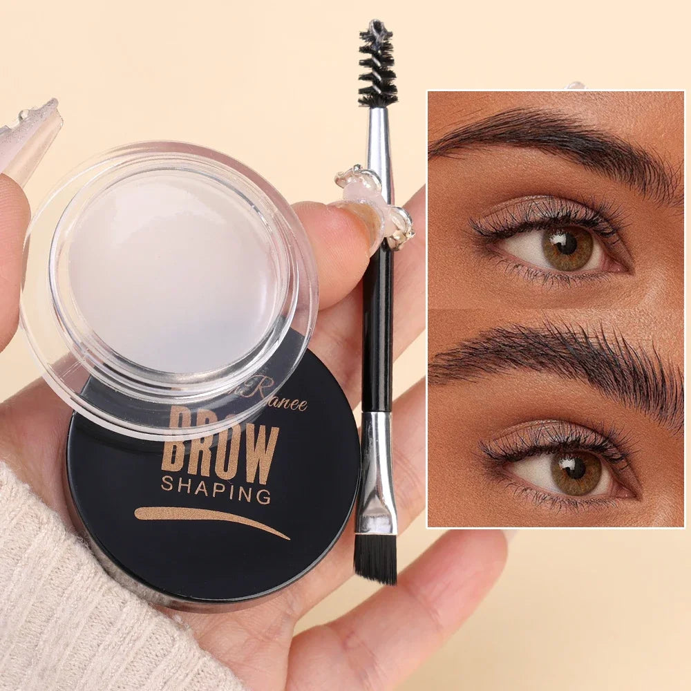 Matte Brown Black Eyebrow Cream – 3D Natural Tint Gel Wax, Waterproof & Long-Lasting Brow Enhancer