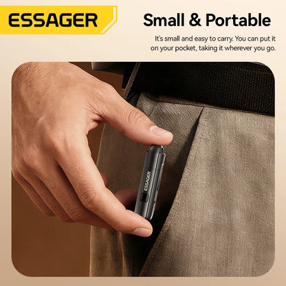 Essager 2-in-1 USB-C Mini Lighter - Portable Outdoor Lighter with Air Blowing Function