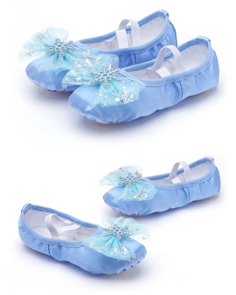 Lovely Princess Ballet Shoes – Soft-Soled Dance Shoes for Girls, Children & Ballerina Exercises