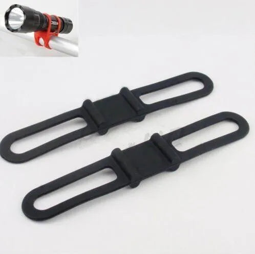 Secure Your Gear: Bicycle Handlebar Silicone Strap Band - Cycling Light Holder Elastic Tie Rope for Phone and Torch Fixing - Bicicleta Essential Torch Flashlight Bandages