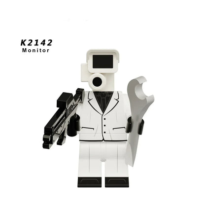 KDL Skibidi Toilet Man Anime Block Figures – TVMan, Titan, Cameraman & Speakerman Model Toy Gift for Kids