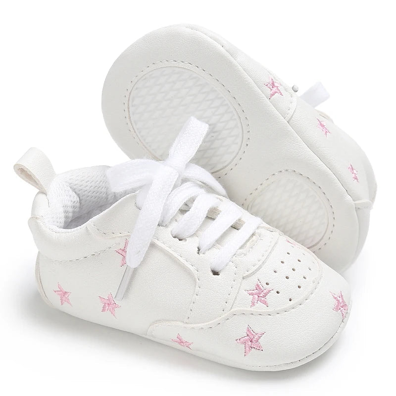 Baby Girl Soft Sole Prewalker Shoes - Cute Infant First Walker Sneakers for 0–18 Months