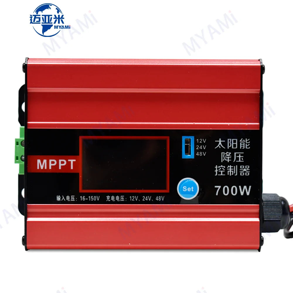 MYAMi 1400W Solar Charge Controller – Auto 12V/24V/48V 25A High Input Voltage Regulator for Off-Grid Solar Systems