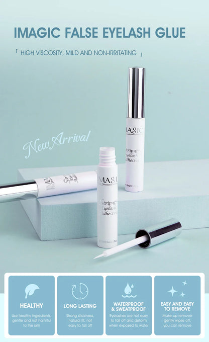 IMAGIC 5ml False Eyelash Extension Glue — Waterproof, Fast-Dry, Long-Lasting Transparent Eyelash Primer Tool with No Irritation