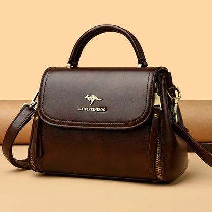 Luxury Women’s Leather Designer Handbag – High Quality Casual Tote Top-Handle Shoulder Messenger Bag