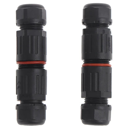 IP68 Waterproof Outdoor 2/3 Pin Electrical Plug Connector – Industrial Quick Screw Wire Cable Socket Straight Connection
