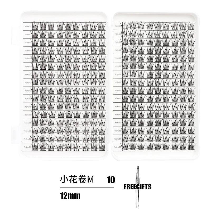 Individual Lash Extensions Kit – DIY Cluster Eyelash Book, False Lashes for Home Makeup