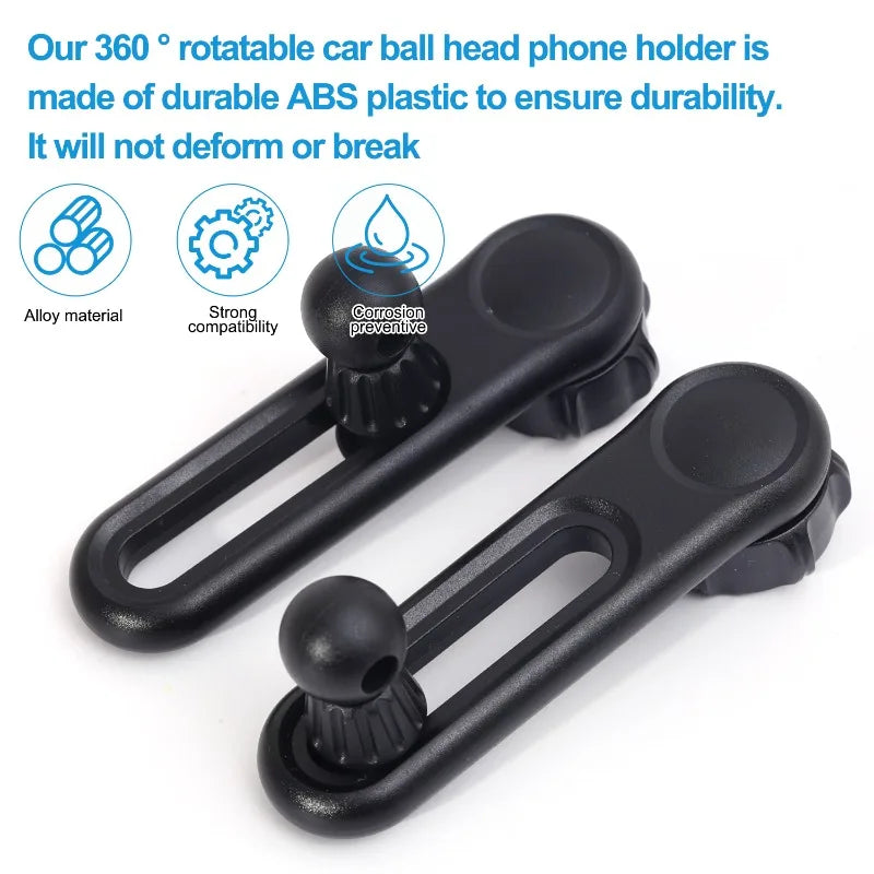 Rotating Adjustable Car Phone Mount - Universal 17mm Ball Head Navigation Holder Extension Adapter