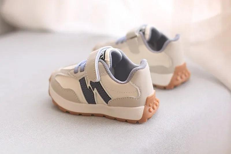 New Kids Sports Shoes - Non-Slip Breathable Lace-Up & Hook and Loop Casual Sneakers, Lightweight Soft Sole