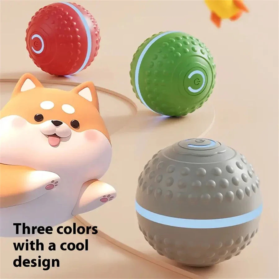 Smart Interactive Dog Toy Ball – USB Rechargeable Automatic Rolling & Bouncing Chew Toy for Puppies to Large Dogs