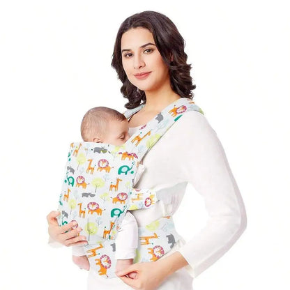 4-in-1 Baby Carrier with Hip Seat - Adjustable Front & Back Straps for Hands-Free Infant Carrying