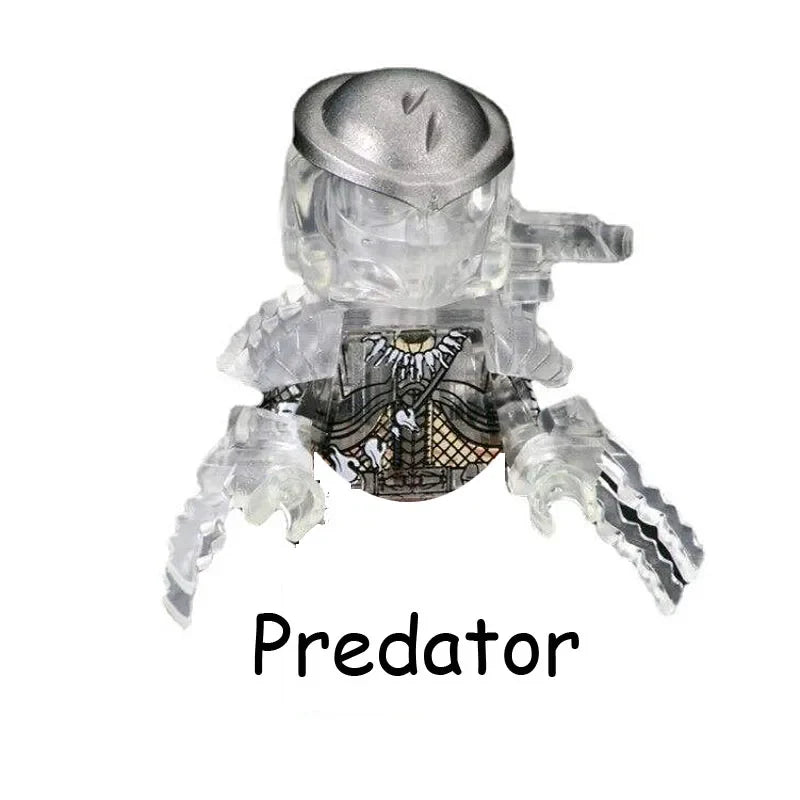 Super Heroes Model Figure Blocks – Invisible Predator vs Alien Jungle Killer Construction Toy for Children