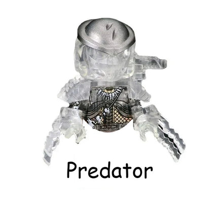 Super Heroes Model Figure Blocks – Invisible Predator vs Alien Jungle Killer Construction Toy for Children