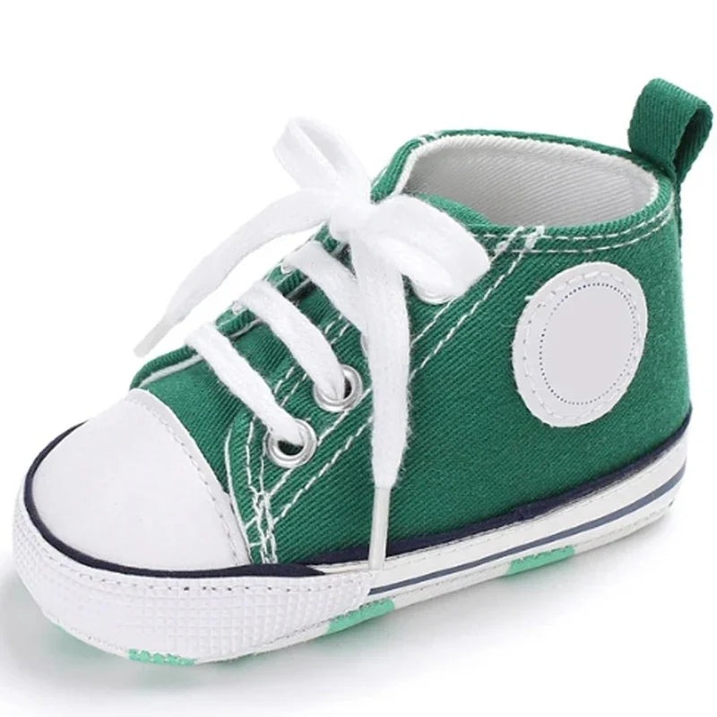 New Baby Shoes for Boys & Girls – Classic Canvas Casual Sneakers, Soft Sole Non-Slip Toddler Walkers D2486